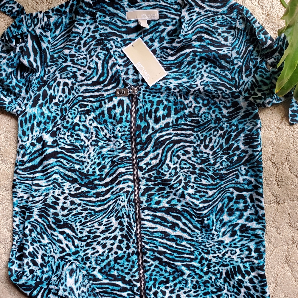 Michael Kors dk peacock blouse